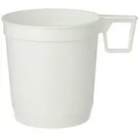 Papstar Starpak 40 Kaffeetassen, PS 0,25 l Ø 8 cm · 8,5 cm weiss | Schrumpffolie (40 Stück)