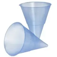 Papstar Starpak 1000 Spitzbecher, PP 115 ml Ø 7,03 cm · 9,5 cm blau Blue Cone | Packung (1000 Stück)