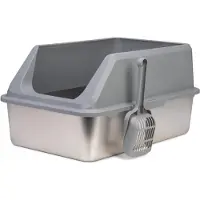 Beeztees Zilva Katzentoilette Edelstahl/Kunststoff Grau 60x40x30