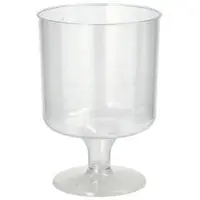 Papstar Starpak 10 Stiel-Gläser für Rotwein, PS 0,2 l Ø 7,2 cm · 10 cm glasklar einteilig | Schrumpffolie (10 Stück)