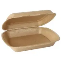 Papstar Starpak 50 Menüboxen mit Klappdeckel, XPP 7 cm x 20,5 cm x 24 cm beige 3-geteilt
