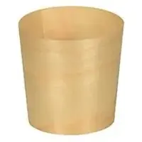 Papstar Fingerfood-Schalen aus Holz "pure", rund, Ø 4,5 cm | Schrumpffolie (12 Stück)