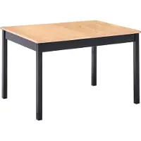 Beliani Esszimmertisch Hellbraun / Schwarz Kiefernholz 120 / 150 x 90 cm Butterfly Auszug Ausziehbar Esszimmer Küche Ausziehtisch Küchentisch