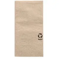 Papstar Servietten, 3-lagig 1/8-Falz 33 cm x 33 cm natur aus recyceltem Papier 600 Stück