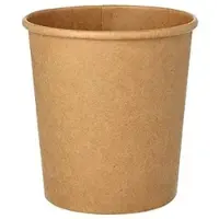 Papstar Starpak Suppenbecher, Pappe rund 470 ml Ø 9,8 cm, 10 cm braun 500 Stück