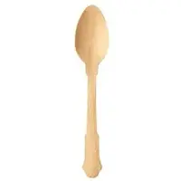 Papstar Kaffeelöffel Holz "pure" 12 cm, natur, Vintage-Design | Faltschachtel (50 Stück)