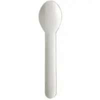 Papstar Kaffeelöffel "pure" 13 cm, weiß, umweltfreundlich | Beutel (20 Stück)