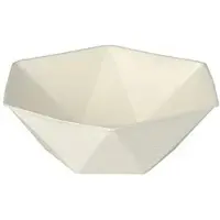 Papstar Schalen Zuckerrohr "pure" 6-eckig 400 ml 5 cm x 16 cm x 14 cm weiß "Diamond", 10 x 50 Stück 500 Stück