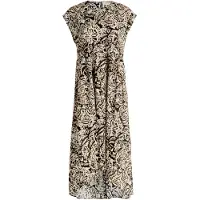 Cartoon Midikleid mit Muster in Nature/Black | Gr.: 44