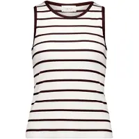 Cartoon Tanktop "Basic-Top mit Rundhalsausschnitt", Damen, Gr. 36, bunt (weiß, braun), Obermaterial: 95% Baumwolle CO. 5% Elasthan EL., Tops Tanktop