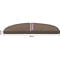 vidaXL Selbstklebende Treppenschoner Halbkreis 15 pcs Kaffeebraun