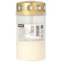 Papstar Starpak Grablicht mit Golddeckel Ø 6,4 cm · 12,5 cm mit Hülle transparente Hülle