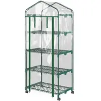 Furnicato Folien-gewächshaus Mini Mit 4 Regalfächern 69x50x165 Cm Transparent