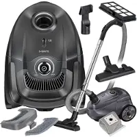 MPM MOD-52 Beutelstaubsauger 850W HEPA Filter Bodenstaubsauger 2L Staubbeutel Metall Teleskoprohr 7m Reichweite Saugkraftregulierung, Aktionsradius