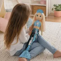 Sweety-Toys Stoffpuppe Meerjungfrau 70 cm in türkis – weiche Kuschelpuppe für Kinder
