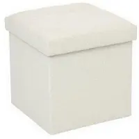 Atmosphera Samt-Hocker faltbar Beige