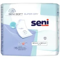 Seni Soft Super Dry Bettschutzunterlage, 90 x 60 cm | Packung (15 Stück)