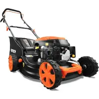 FUXTEC 3in1 Benzin Rasenmäher FX-RM4646ECO 3,5PS / 2,6kW | 46cm Schnittbreite & 7-stufige Schnitthöhenverstellung 25-75mm| 4-Takt Mäher - Inkl. 50L Grasfangkorb, Mulchfunktion & Reinigungsanschluss