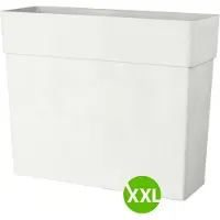 Deroma Like R Pflanzmauer hoch, weiß, 78x29,5xH65 cm, 118 L, Rechteck, Betonoptik, aus recyceltem & recycelbarem Kunststoff, mit Drainage