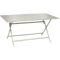 Hespéride Quadratischer klappbarer gartentisch "azua" lehm 6-sitzer aus epoxybehandeltem aluminium -