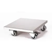 Szagato Möbelroller / Pflanzenroller (Profi) 30x30 cm, Edelstahl, 300kg, Doppelrollen + Bremse, Marke: , Made in Germany