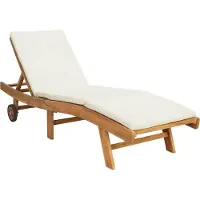 vidaXL Sonnenliege Polyester Braun und Creme