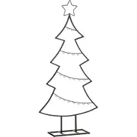 Mica Decorations Dekoration Weihnachtsbaum - L50 x B15 x H105 cm - Eisen - Schwarz