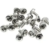 StarTech.com .com M6 x 12mm - Montageschrauben - 100er Pack - M6 Schrauben für Server Rack und Serverschrank - Schrauben-Kit (Packung mit 100)