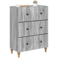 vidaXL Schubladenschrank Graues Sonoma 66 x 34,5 x 90 cm Holzwerkstoff