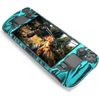 INF Blaue Silikon Schutzhülle für Steamdeck Spielkonsole, Anti-Fingerabdruck, Anti-Schweiß, 12,3 x 2,8 x 33,5 cm