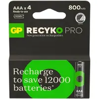 GP Batteries 201244, Wiederaufladbarer Akku, AAA, Nickel-Metallhydrid (NiMH), 1,2 V, 4 Stück(e), 800 mAh