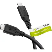 Goobay USB-C-Kabel, USB4, 2 m, schwarz