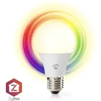 Nedis SmartLife Vollfärbige LED-Lampe - Zigbee 3.0 - E27 - 806 lm - 9 W - RGB / Warm bis kühlen weiß - 2200 - 6500 K - Android / IOS - Birne - 1 Stück