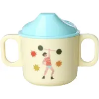 Rice - Melamine 2 Handle Baby Cup with Fun Fair Print - Mint - 250 ml
