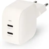 Nedis Netzladegerät - 35 W - GaN - PD3.0 - 1.75 / 2.33 / 2.92 / 3.0 A - Anzahl der Ausgänge: 2 - 2x USB-C - Automatische Spannungswahl - Weiss