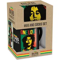 Ginza.se Bob Marley - Coffret cadeau avec tasse 315ml et paire de chaussette EU 41-45 One Love
