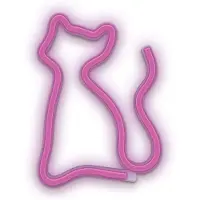 24hShop Neon LED CAT rosa Fledermaus + USB FLNEO4 Light