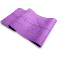 Fitpaddy Rutschfeste Yoga-Matte aus TPE, violett, 6 mm, 61 x 183 cm