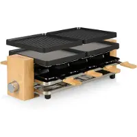 Princess 162918, 8 Person(en), Aluminium, Schwarz, Holz, Rechteckig, 210 x 230 mm, Drehregler