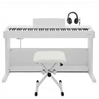 Gear4Music VISIONKEY-500 Digitalpiano-Bundle von weiß