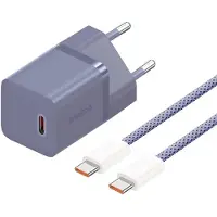 Baseus Typ-C-Ladegerät, Schnellladung, GaN, 30 W + Typ-C-Kabel, 100 W, 1 m - (P10110902523-00) - Midnight Purple
