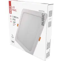Emos LED Panel 24 W, quadratische 2400lm Deckenleuchte, Einbauleuchte 22 x 22 cm, Neutralweiß 4000K, inkl. LED-Treiber, extra flach, ZD2452