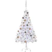 Syfax Künstlicher Weihnachtsbaum Beleuchtung Kugeln 150cm 380 Zweige