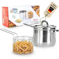 4BIG.fun Kamille-Kochtopf Für Pommes Frites Und Nudeln Mit Sieb