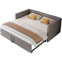 StarTech.com Schlafsofa - Ausziehbar 90/180×200 cm - Samt - Mit Lattenrost - Modern Minimalistisch - Grau