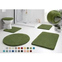 Kleine wolke Badematte "RELAX", rutschhemmend beschichtet, fußbodenheizungsgeeignet, Badteppich, Uni Farben, rechteckig, rund & als Set erhältlich