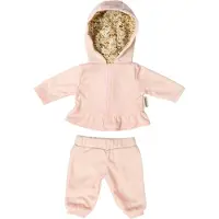 Skrållan Puppenkleidung Jogginganzug rosa für Babypuppe 36-40cm