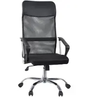 Hjh OFFICE Home Office Chefsessel Stryka Net Netzstoff Höhenverstellbarer Computerstuhl, Bürostuhl mit Armlehnen