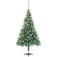 Syfax Künstlicher Weihnachtsbaum Beleuchtung Kugeln 120cm 230 Zweige
