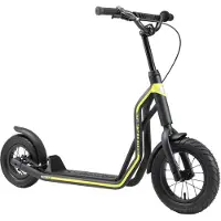 Star Scooter Tretroller Kinderroller ab 6-7 Jahre | 12 Zoll 10 Zoll Mixed Edition | Schwarz
